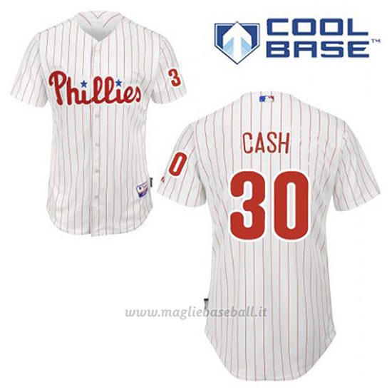Maglia Baseball Uomo Philadelphia Phillies Dave Cash 30 Bianco 1ªCool Base
